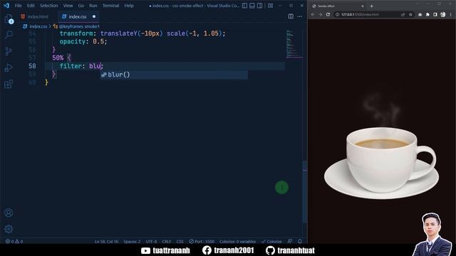 CSS Smoke Effect | CSS Animation смотреть онлайн