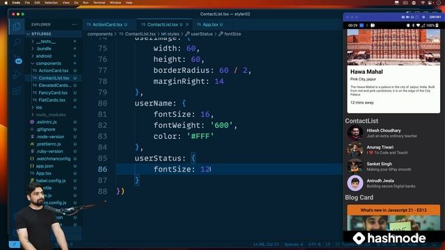 WhatsApp chat style design in React Native смотреть онлайн
