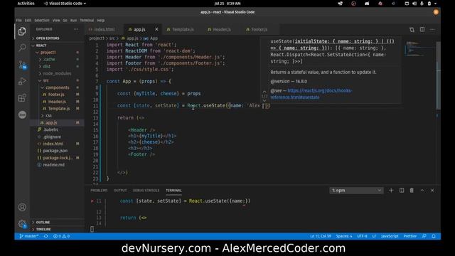 AM Coder - Intro to React, Functional Components, Merced-Reactor #1 - State, Props, Forms, Map смотреть онлайн
