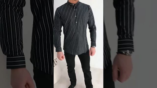 Мужская рубашка в полоску 1505 в интернет-магазине одежды Emberens.com