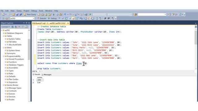 Different Comparison Operators In Structured Query Language (SQL) Database Tables: смотреть онлайн