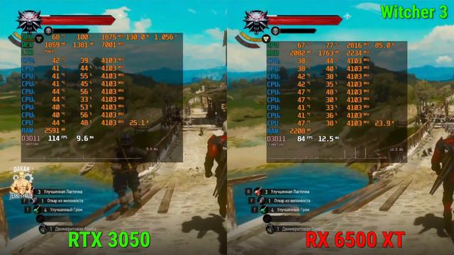 Слишком слабая ? RTX 3050 vs RX 6500 XT . Обзор и тест видеокарт в играх смотреть онлайн