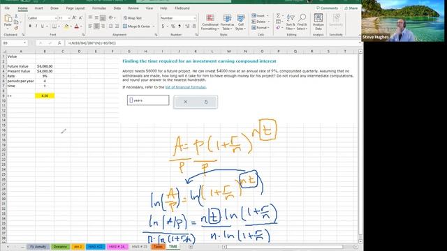 Finding Time t Given the Future Value Formula смотреть онлайн