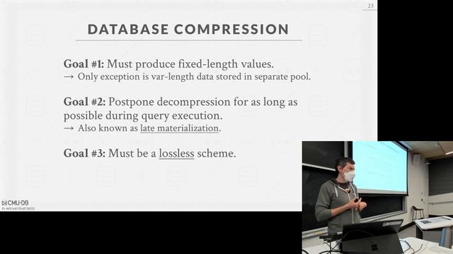 05 - Columnar Databases & Compression (CMU Intro To Database Systems / Fall 2022)