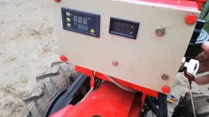 Работа перемотанного генератора, тяжелого дизельного мотоблока.