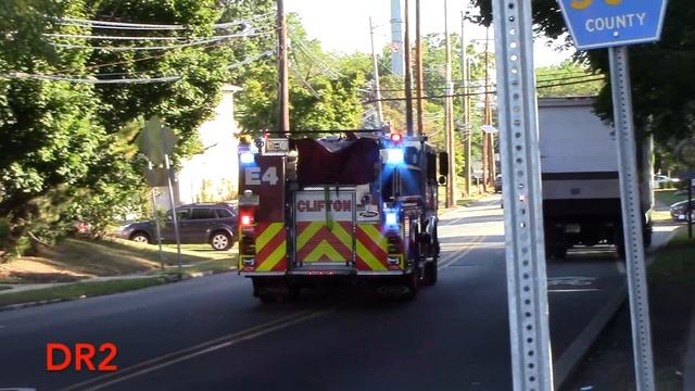 Clifton Fire Department Engine 4 Engine 5 And Truck 2 Responding 9-13-16 смотреть онлайн