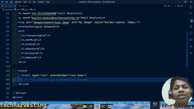 HTML for beginners #6 | Forms, Inputs, Buttons, Labels and PlaceHolders. | TechHarvesting смотреть онлайн