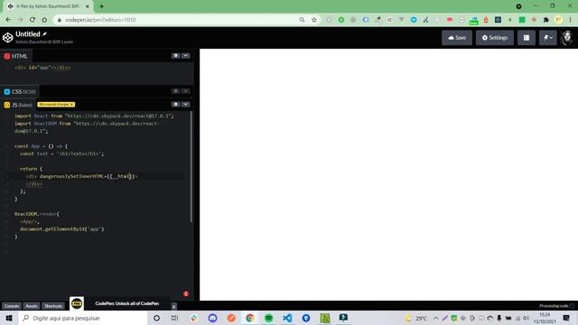 React - HTML no JSX смотреть онлайн