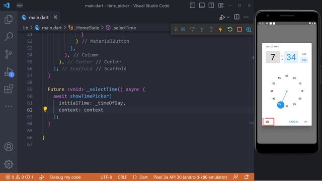 Flutter Tutorial - Time Picker in Flutter смотреть онлайн