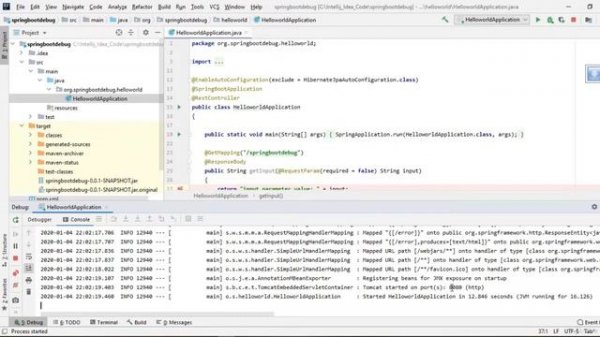 How to Debug Spring Boot Web Service using Intellij IDEA
