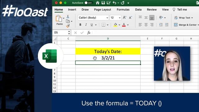 Adding Today's Date as a Formula in Excel смотреть онлайн