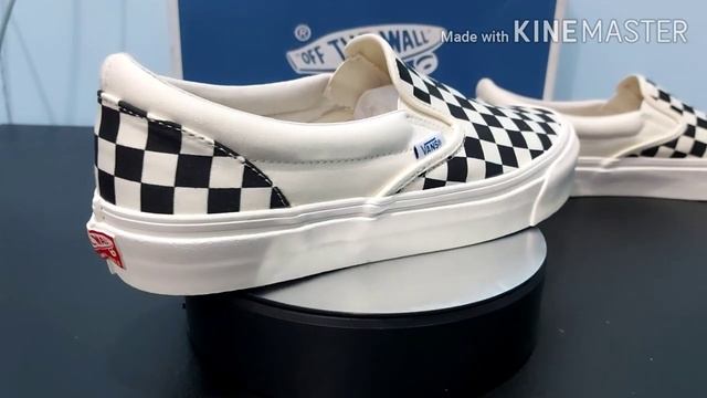 VANS Vault Checkerboard Slip-On (black) UNBOXING And ON FEET (OG)