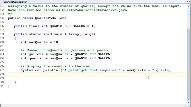Java - Basic Console Apps - Week 2 - QuartsToGallons - COIT11222 смотреть онлайн
