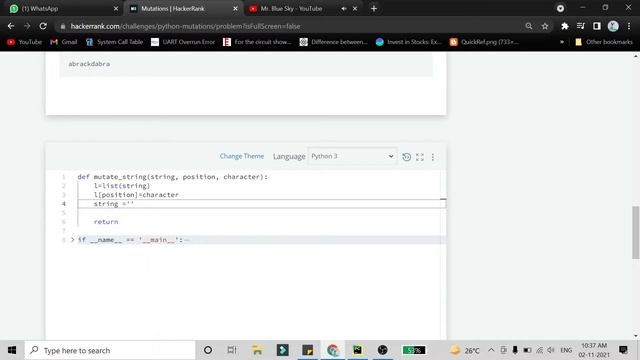 Mutations | HackerRank Solution in Python смотреть онлайн