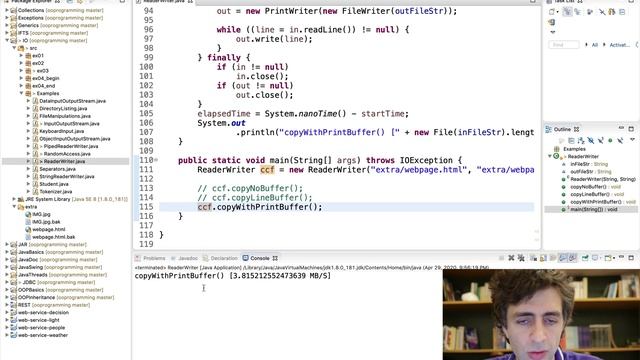 JAVA: Stream Input/Output con buffer (M12-E03) смотреть онлайн