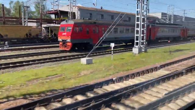 Станция Тверь из окна электропоезда ЭВС1-9 