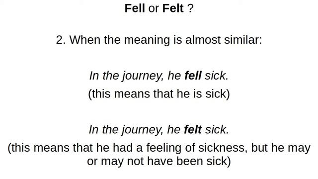 Fell or Felt? смотреть онлайн