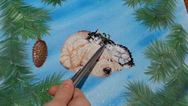 Dimensions - Christmas Morning Pets / от обзора до готовой работы смотреть онлайн