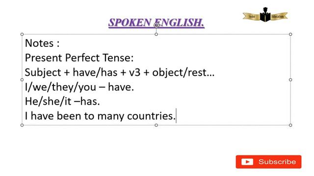What is the Basic sentence formation Format for Present Perfect Tense for all combinations? смотреть онлайн