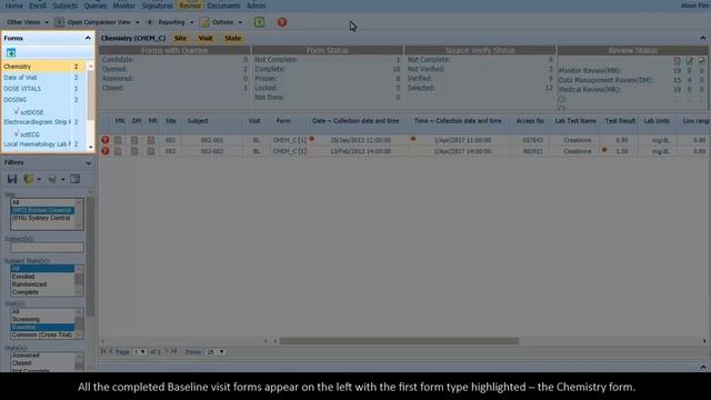 Compare Subject's Data on Separate Forms in the Data Viewer смотреть онлайн