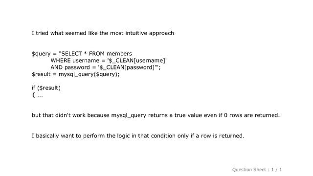 MySQL : Whats the proper way to check if mysql_query() returned any results? смотреть онлайн