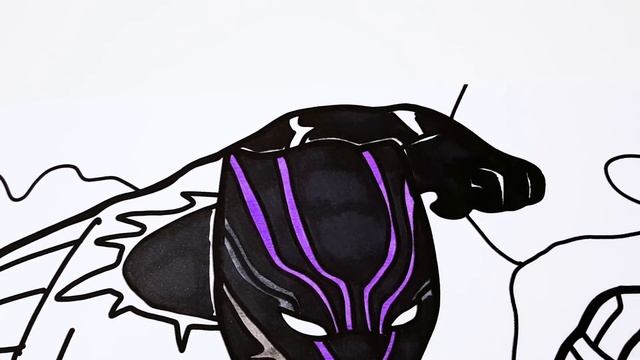 Black Panther and Iron Man Coloring Pages, Marvel Avengers Coloring Book, How to Draw the Avengers смотреть онлайн