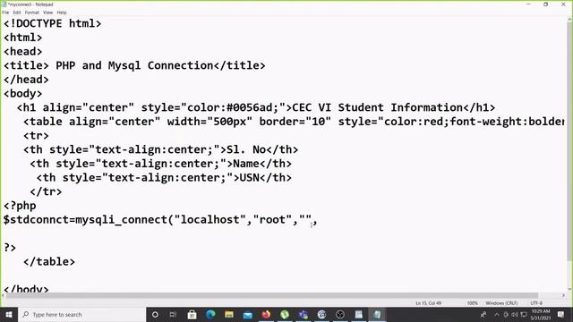 VTU WEB(18CS63) WEB TECHNOLOGY AND ITS APPLICATIONS-PHP & Mysql Connection смотреть онлайн