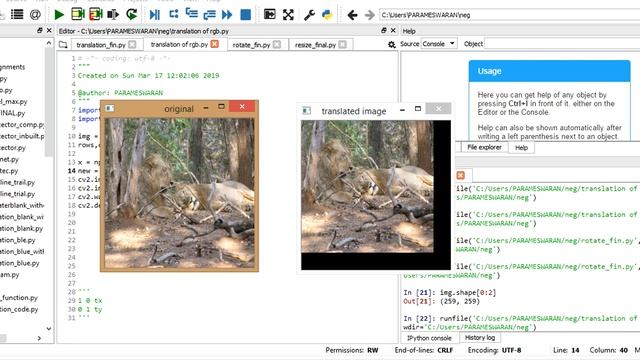 Geometric transformations-Rotation and translation in python смотреть онлайн