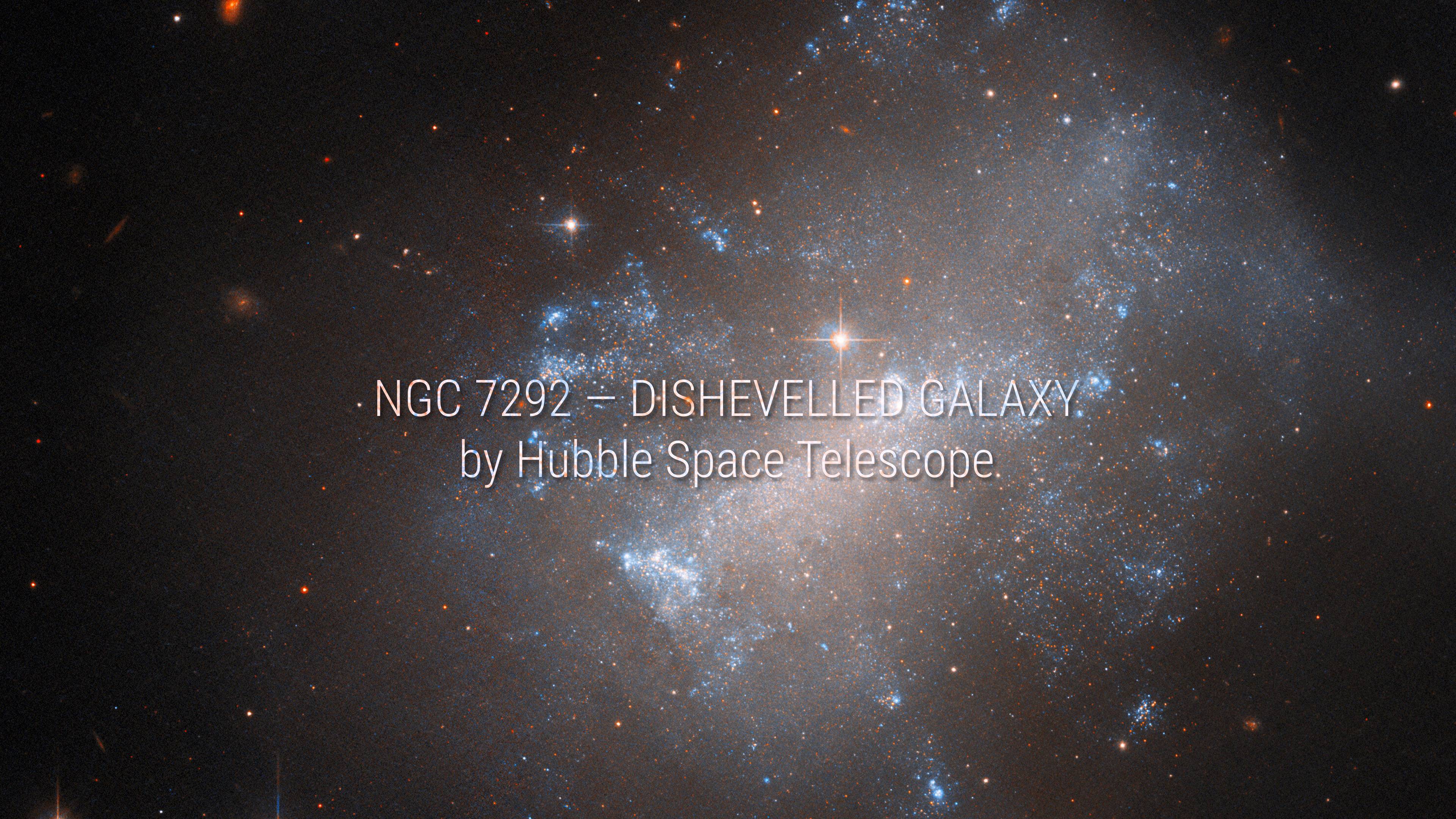 NGC 7292 — растрёпанная галактика. Телескоп Hubble смотреть онлайн