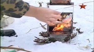 Печка -щепочница на два котелка