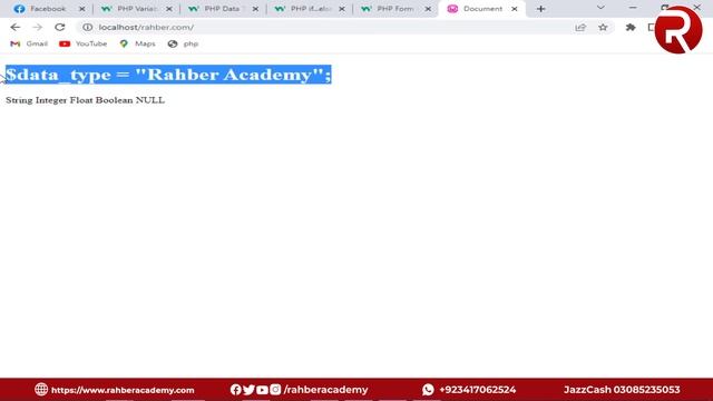 06 PHP Data Types | PHP Complete Course | PHP Tutorials For Beginners @RahberAcademy смотреть онлайн