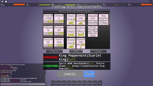 [YBA] I traded away my Peppermint KC.. W/L/F? смотреть онлайн