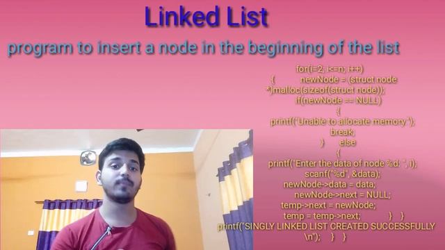 Program to insert a new node at the beginning of a Singly Linked List смотреть онлайн