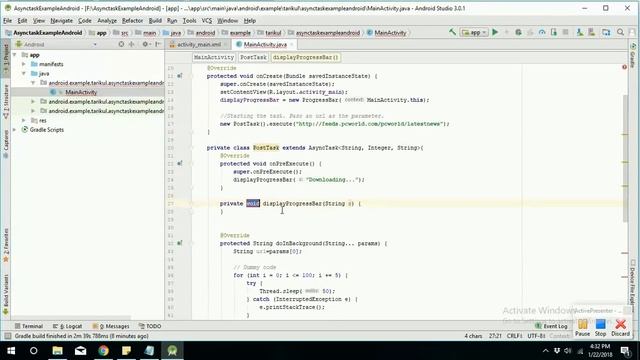 Create Asynctask in android studio example смотреть онлайн