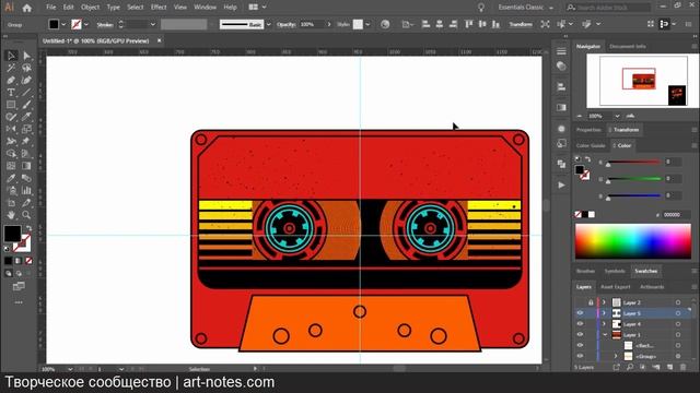 Как сделать векторную гранжевую текстуру с царапинами и потёртостями в Adobe Illustrator