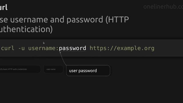 Use username and password (HTTP authentication) #curl смотреть онлайн