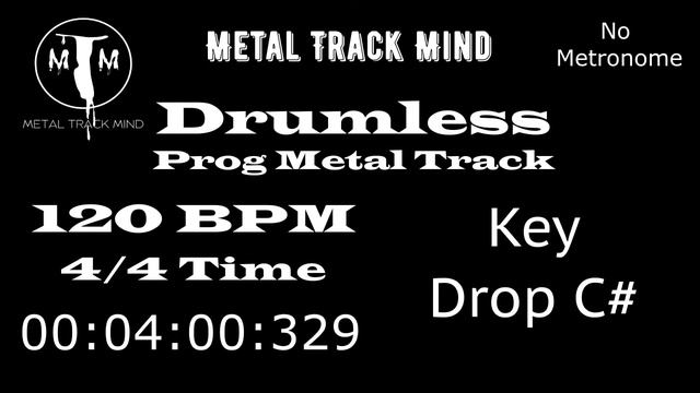 Drumless Prog Metal Track 4/4 Time 120 BPM drop C# No Metronome смотреть онлайн