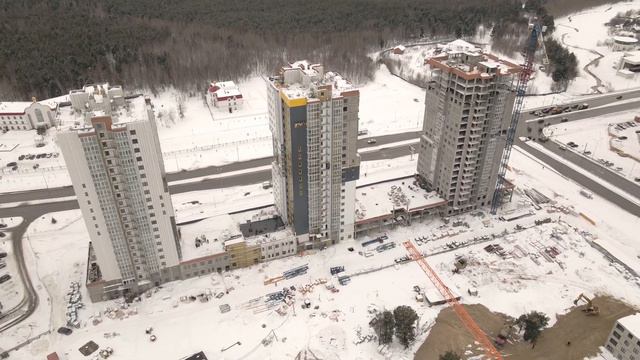 Ход строительства ЖК "За Ручьем" (апрель 2021) смотреть онлайн