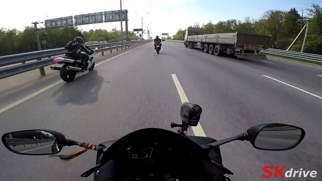Гонки Race в Москве Yamaha R1 Vs Suzuki Gsxr1000 Vs Kawasaki ZZR1400 Vs Honda CBR600