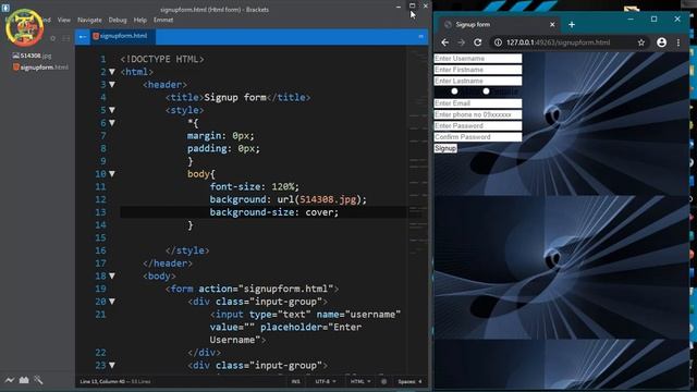 Complete Signup form in html & css amharic tutorial. how to create Registration form in html & css смотреть онлайн