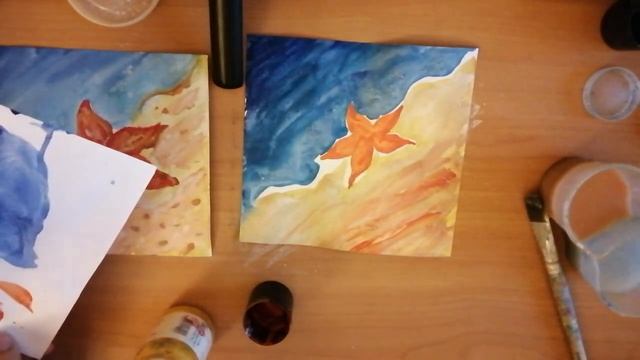 Рисуем морскую Звезду гуашью и солью! ?️??#Рисование_для_всех, #DrawingForYou, #paintingtutorials