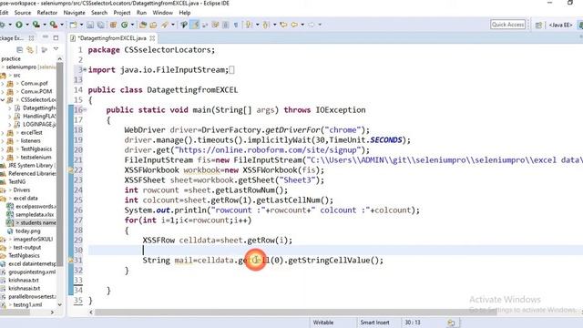 Multiple Excel Data Passing to Web Application Using Selenium Web Driver смотреть онлайн