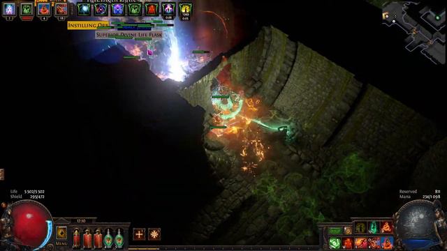 Path of Exile 3.19 SSF Lake of Kalandra - Necromancer Summon Raging Spirit T16 Map with Beyond Boss смотреть онлайн