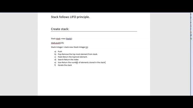 Java Stack and operations that can be performed on stack || Java tutorials смотреть онлайн
