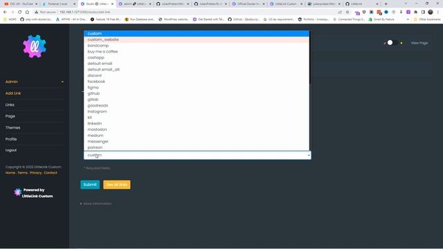 Installation of Littlelink on Docker using Portainer | Linktree Alternative смотреть онлайн