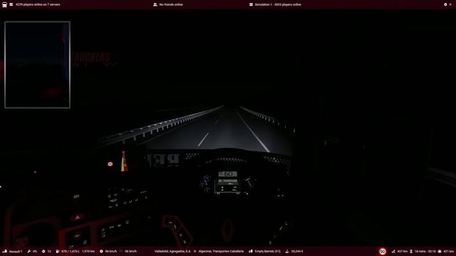 Renault T - Valladolid to Algeciras - Euro Truck Simulator 2 - Logitech G Pro Mouse Steering - VTC смотреть онлайн