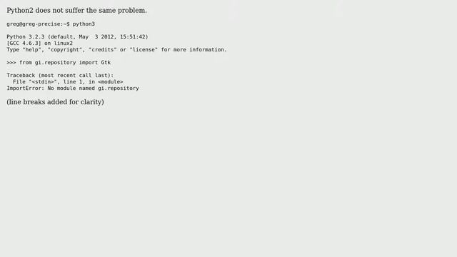 Ubuntu: Why can python3 not import gi.repository? смотреть онлайн