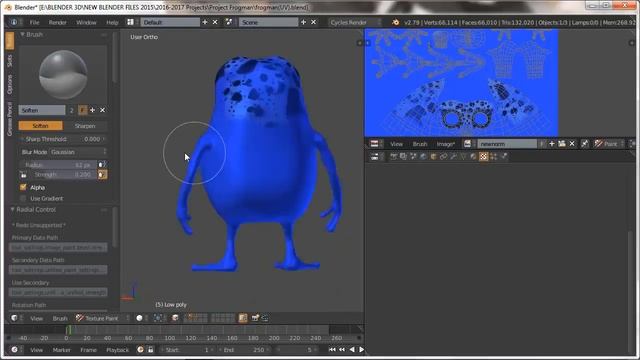 Blender 2.79 Creature ModelingTimelapse [Part 3/3] -Detail, UV Mapping, Texture painting смотреть онлайн