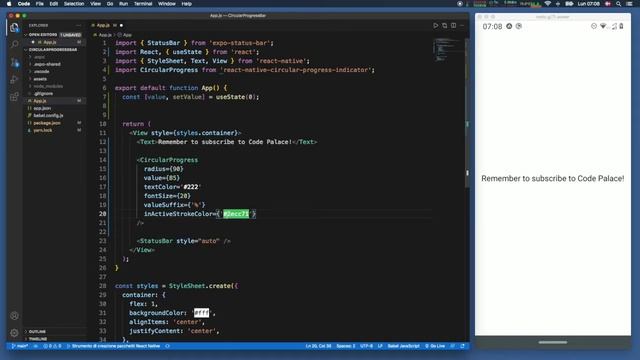 Circular Progress Bar Tutorial in React Native смотреть онлайн