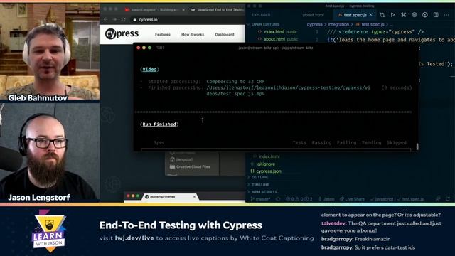 End-To-End Testing with Cypress (with Gleb Bahmutov) — Learn With Jason смотреть онлайн
